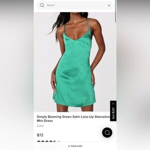 Green Mini Dress for Lulu’s NWT
